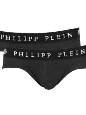 Philipp Plein Black Cotton Men Boxer Short Pack