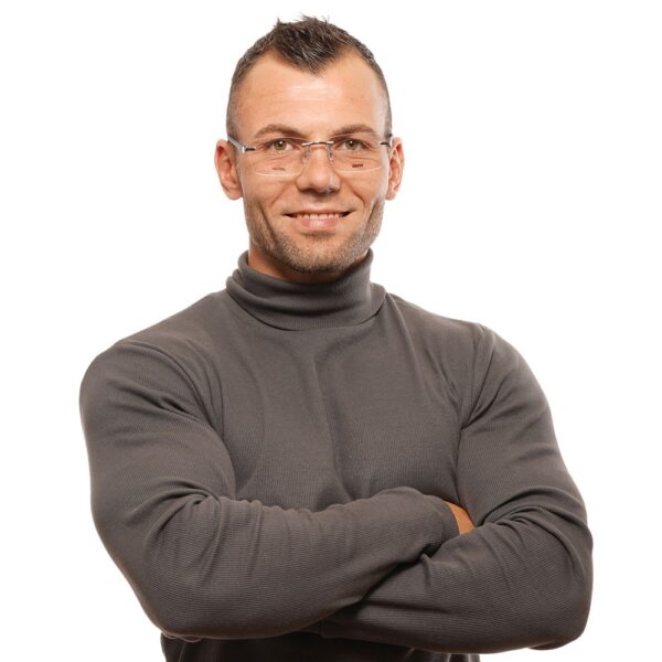BMW Gray Men Optical Frames - Image 4