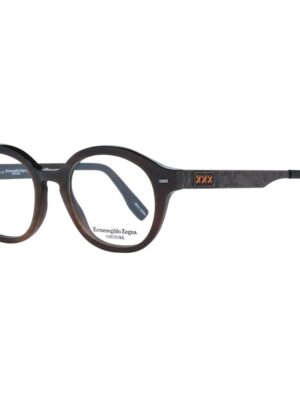 Ermenegildo Zegna Brown Men Optical Frames