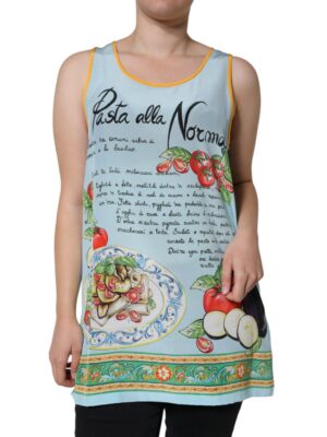 Dolce & Gabbana Multicolor Pasta Alla Norma Print Tank Top