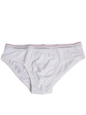 Dsquared² White Cotton Stretch Women Mid Waist Panty Underwear