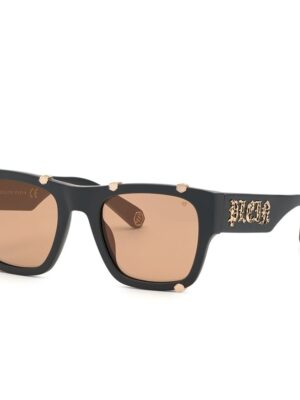 Philipp Plein Black Acetate Sunglasses