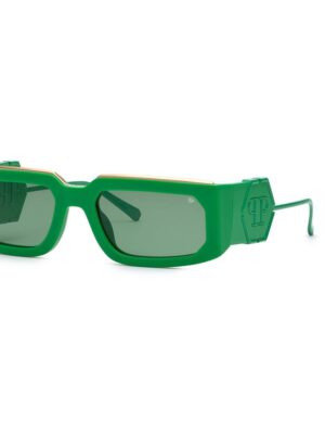 Philipp Plein Green Acetate Sunglasses