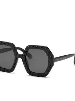 Philipp Plein Black Acetate Sunglasses