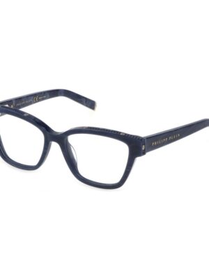 Philipp Plein Blue Metal Acetate Frames