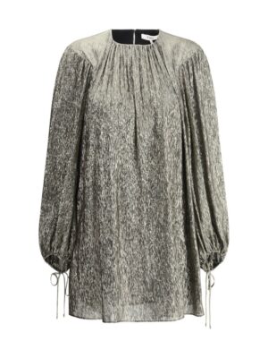 Chloé Silk lamé mini Dress
