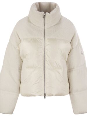 Moose Knuckles White Nylon Jackets & Coat