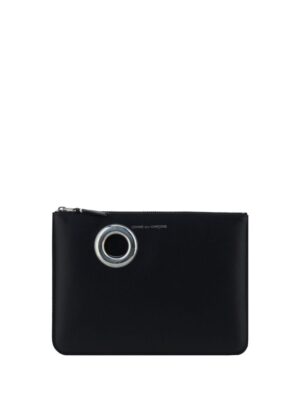 Comme Des Garçons Wallet Silver Eyelet Coin Purse