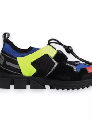 Dolce & Gabbana Multicolor Mesh Sorrento Trekking Sneakers Shoes