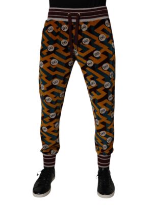 Dolce & Gabbana Multicolor Logo Monogram Jogger Sweatpants Pants