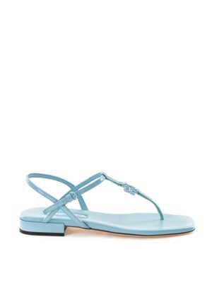 Miu Miu Blue Patent Leather Sandal