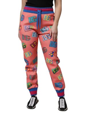 Dolce & Gabbana Pink Logo Monogram Jogger Sweatpants Pants
