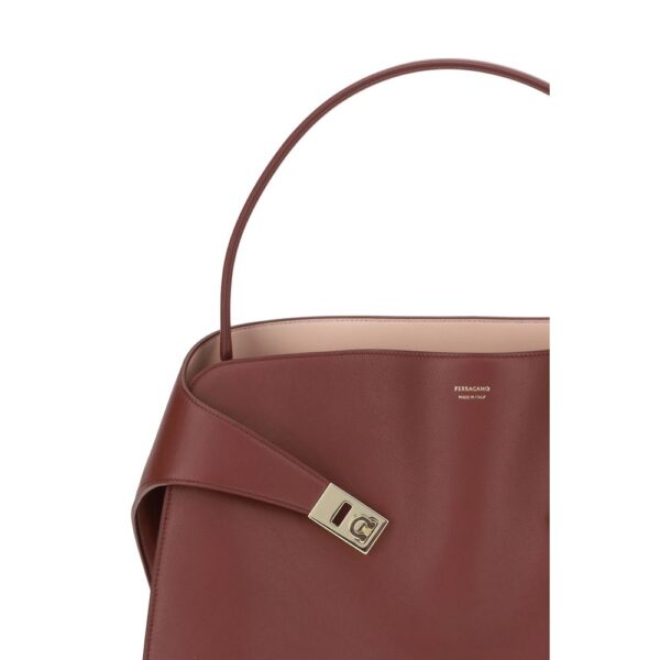 Ferragamo Leather Top Handbag - Image 4
