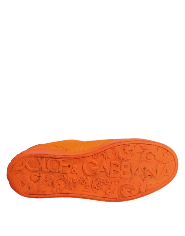 Dolce & Gabbana Orange Portofino Logo Tape Men Sneakers Shoes - Image 8