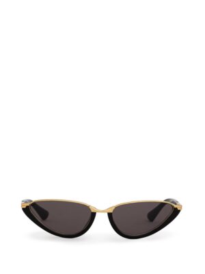 Bottega Veneta Black Haircalf Sunglasses
