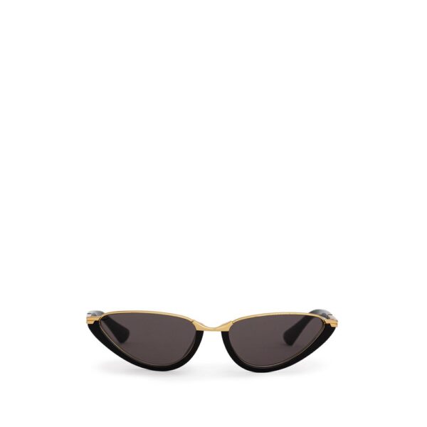 Bottega Veneta Black Haircalf Sunglasses