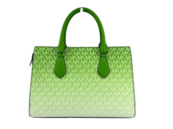 Michael Kors Sheila Medium Crossbody Satchel Purse Bag Jungle Green - Image 3