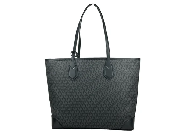 Michael Kors Eva Large Stripe Travel Tote Bag Plus Pouch Black - Image 3