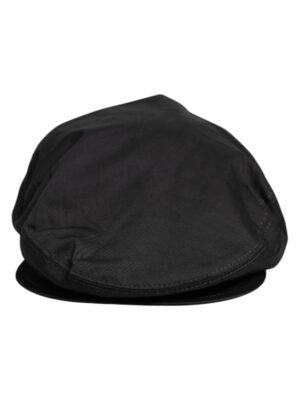 Dolce & Gabbana Black Cotton Newsboy Capello Cabbie Hat