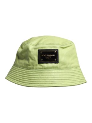 Dolce & Gabbana Green DG Plaque Wide Brim Bucket Hat
