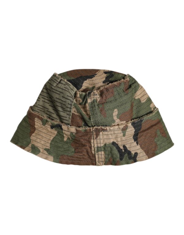 Dolce & Gabbana Multicolor Leopard Embellish Wide Brim Bucket Hat - Image 8