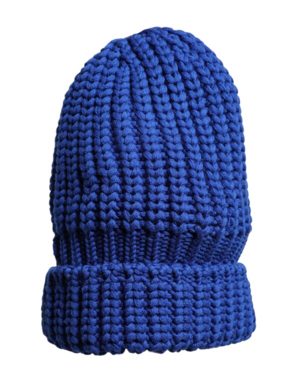 Dolce & Gabbana Blue Wool Knitted Winter Beanie Hat - Image 3