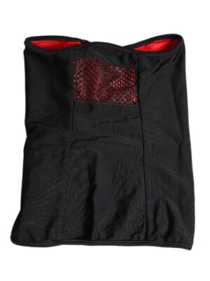 Dolce & Gabbana Black Nylon Knitted Neck Warmer Balaclava Scarf