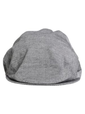 Dolce & Gabbana Gray Cotton Newsboy Capello Cabbie Hat