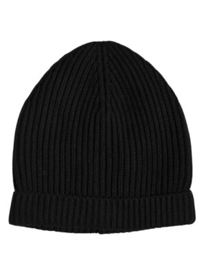 Dolce & Gabbana Black Cashmere Knitted Winter Beanie Hat