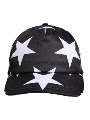 Dolce & Gabbana Black Star Print Polyester Baseball Cap
