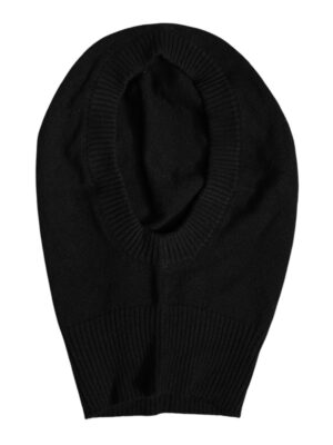 Dolce & Gabbana Black Cashmere Knitted Ski Mask Balaclava Hat