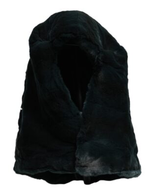 Dolce & Gabbana Black Weasel Fur Womens Beanie Hat