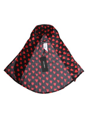 Dolce & Gabbana Black Red Hearts Polyester Hat