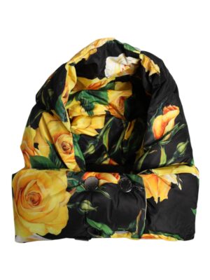Dolce & Gabbana Black Floral Print Whole Head Wrap Hat