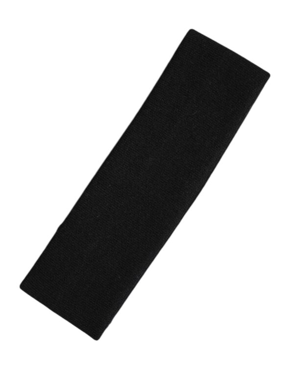 Dolce & Gabbana Black Cashmere Knitted Women Head Band Hat - Image 3