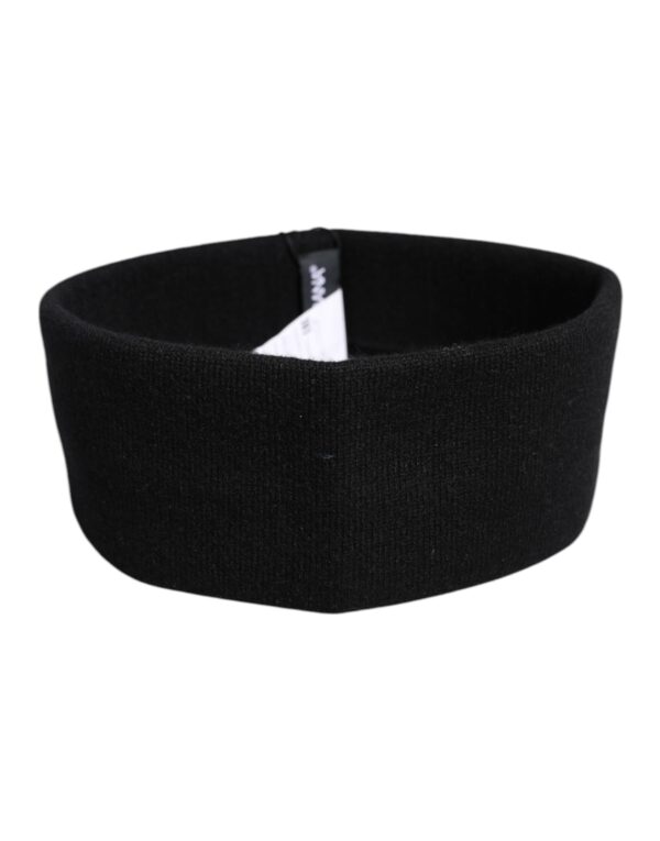 Dolce & Gabbana Black Cashmere Knitted Women Head Band Hat - Image 4