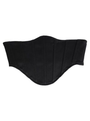 Dolce & Gabbana Black Cotton Waist Tuxedo Belt Cummerbund