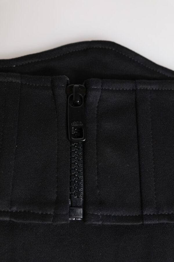 Dolce & Gabbana Black Cotton Waist Tuxedo Belt Cummerbund - Image 4