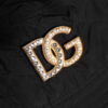 Dolce & Gabbana Black DG Crystal Polyester Wide Brim Bucket Hat - Image 4