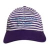 Dolce & Gabbana White Purple Stripe Cotton Women Baseball Cap - Image 2