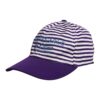 Dolce & Gabbana White Purple Stripe Cotton Women Baseball Cap - Image 3