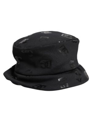 Dolce & Gabbana Black DG Monogram Polyester Jacquard Bucket Hat