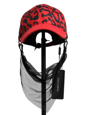 Dolce & Gabbana Red Cotton 6 Panels Women Baseball Cap