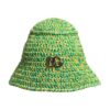 Dolce & Gabbana Green Cotton Crochet DG Logo Bucket Hat - Image 2