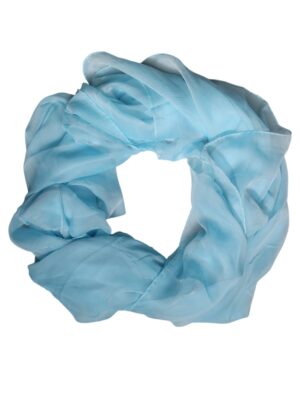 Dolce & Gabbana Light Blue Silk Rectangle Wrap Shawl Scarf