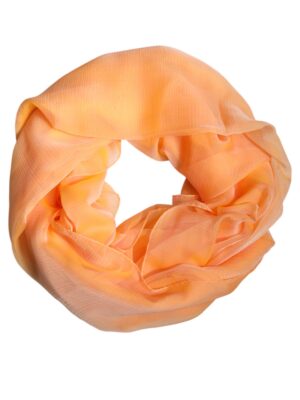 Dolce & Gabbana Orange Silk Rectangle Wrap Shawl Scarf
