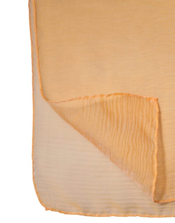 Dolce & Gabbana Orange Silk Rectangle Wrap Shawl Scarf - Image 5