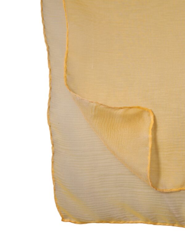 Dolce & Gabbana Yellow Silk Rectangle Wrap Shawl Scarf - Image 6