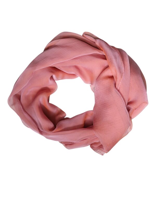 Dolce & Gabbana Pink Silk Rectangle Women Wrap Shawl Scarf - Image 2