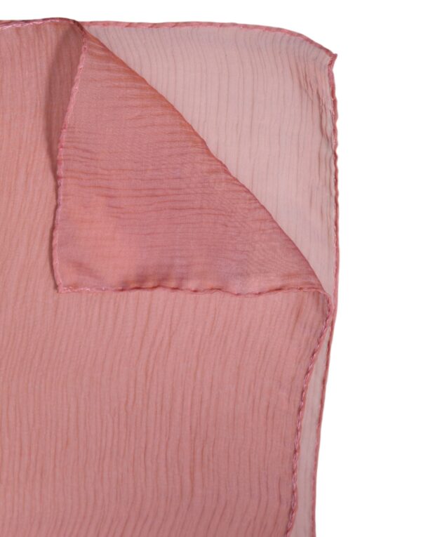 Dolce & Gabbana Pink Silk Rectangle Women Wrap Shawl Scarf - Image 6